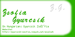 zsofia gyurcsik business card